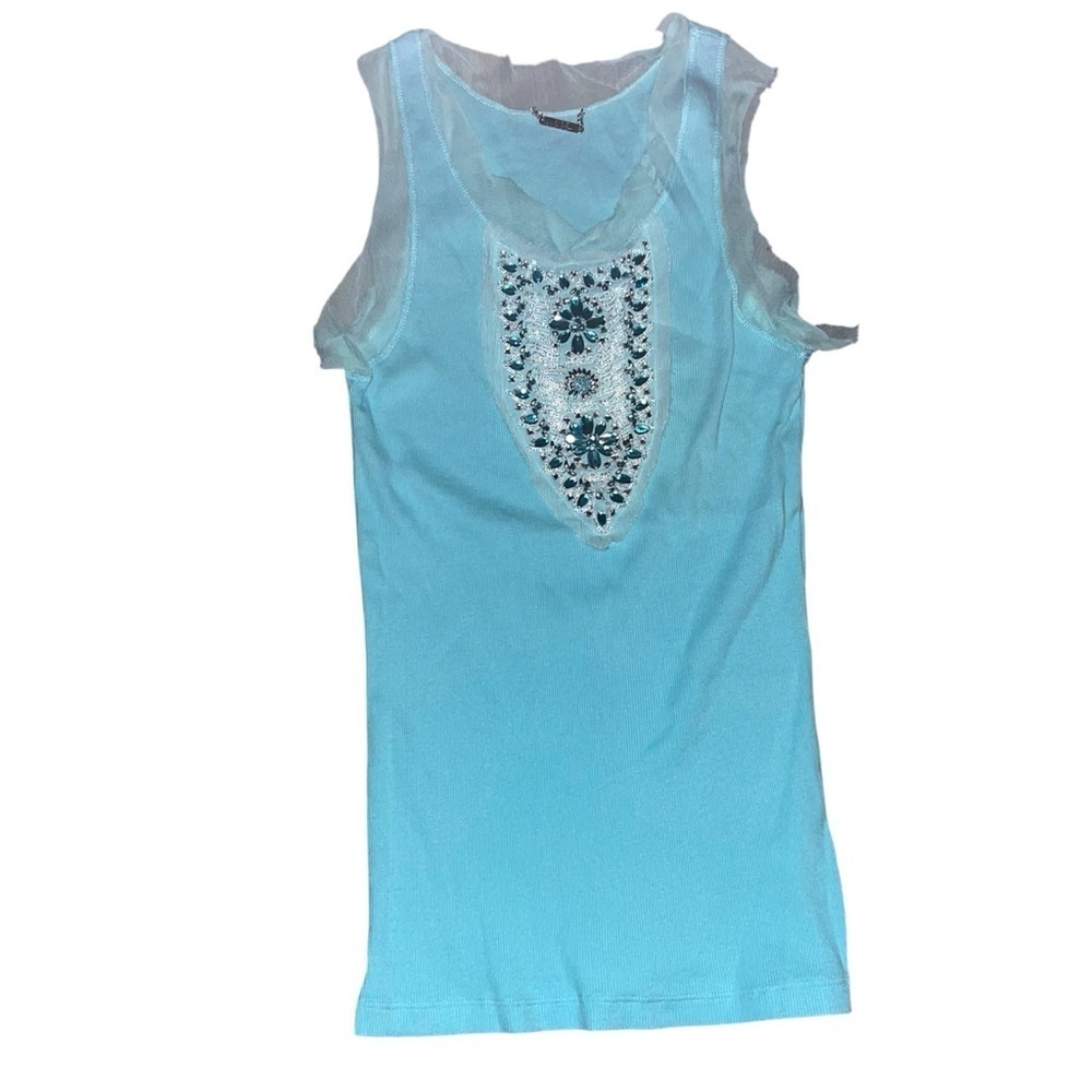 Vintage y2k early 2000s embellished tank RARE